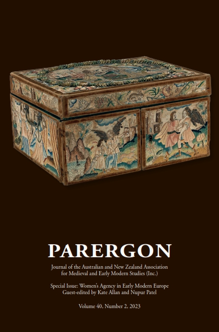 Cover image of issue 40.2 92023) of Parergon